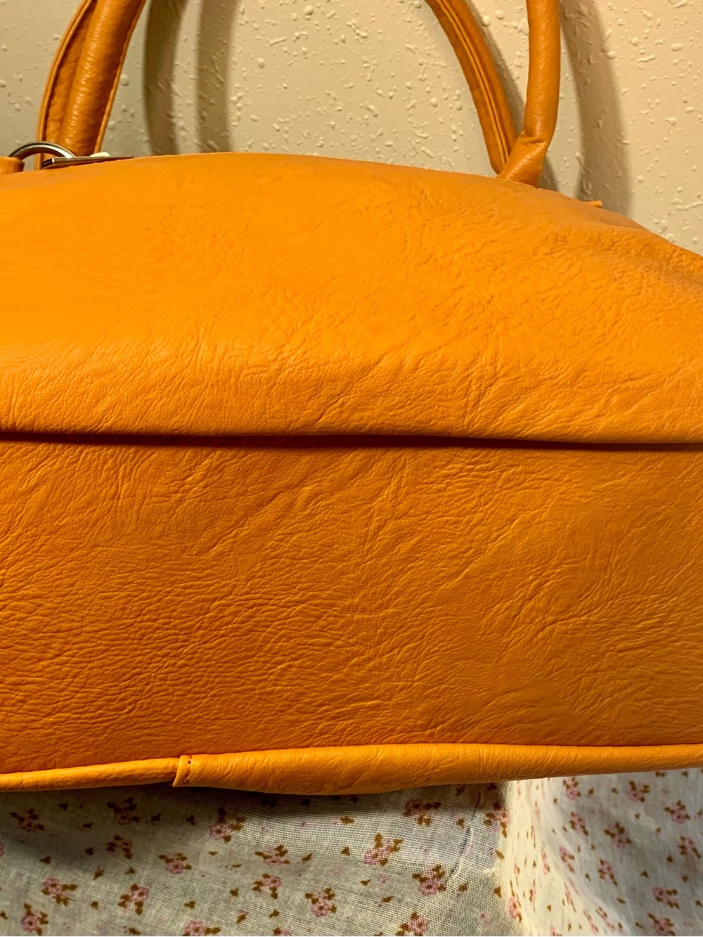 Classic Women's Orange Shoulder Tote with Tassel Accent - Picture 6 of 9